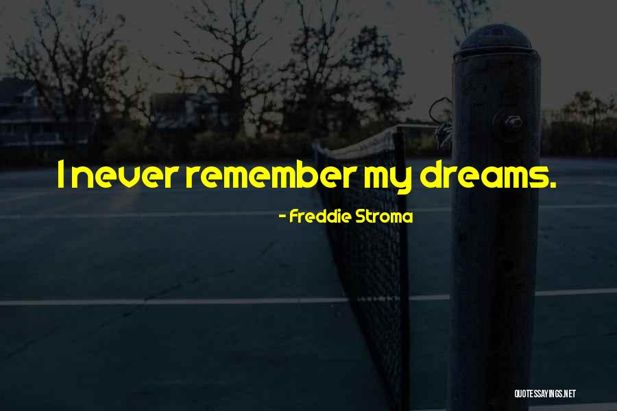 Never Look Back Famous Quotes By Freddie Stroma