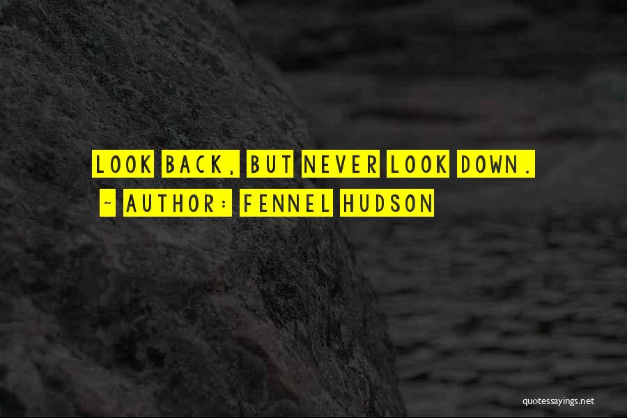 Never Look Down Quotes By Fennel Hudson