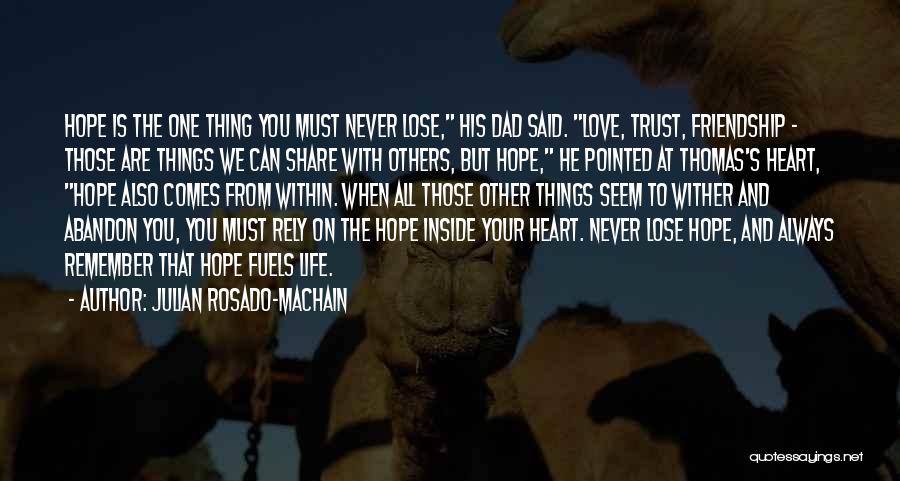 Never Lose Friendship Quotes By Julian Rosado-Machain