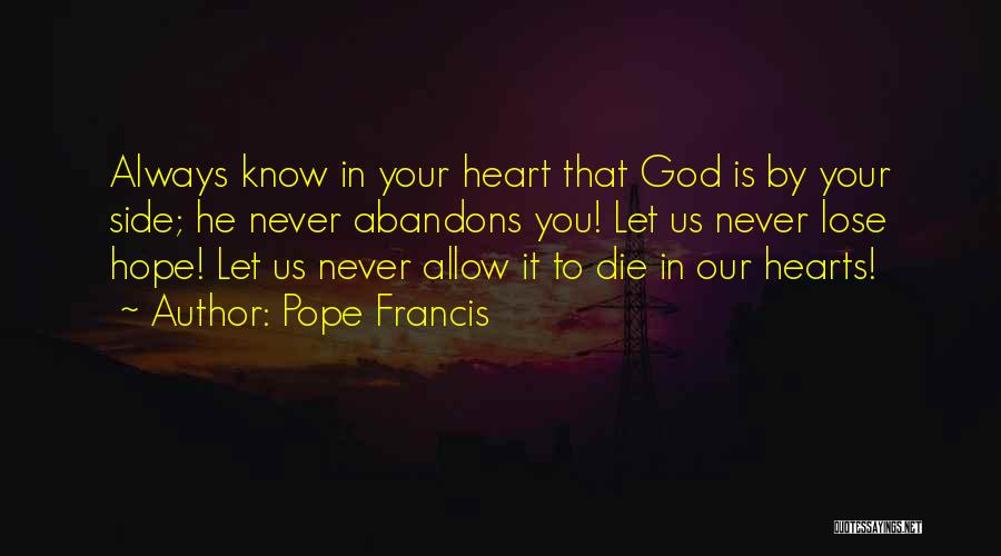 Never Lose Hope In God Quotes By Pope Francis