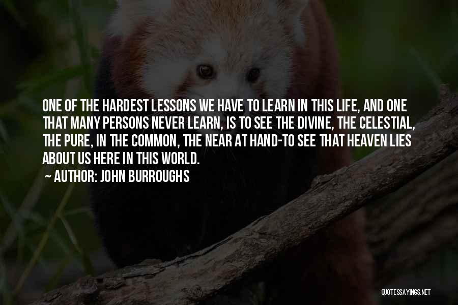 Never Lying Quotes By John Burroughs