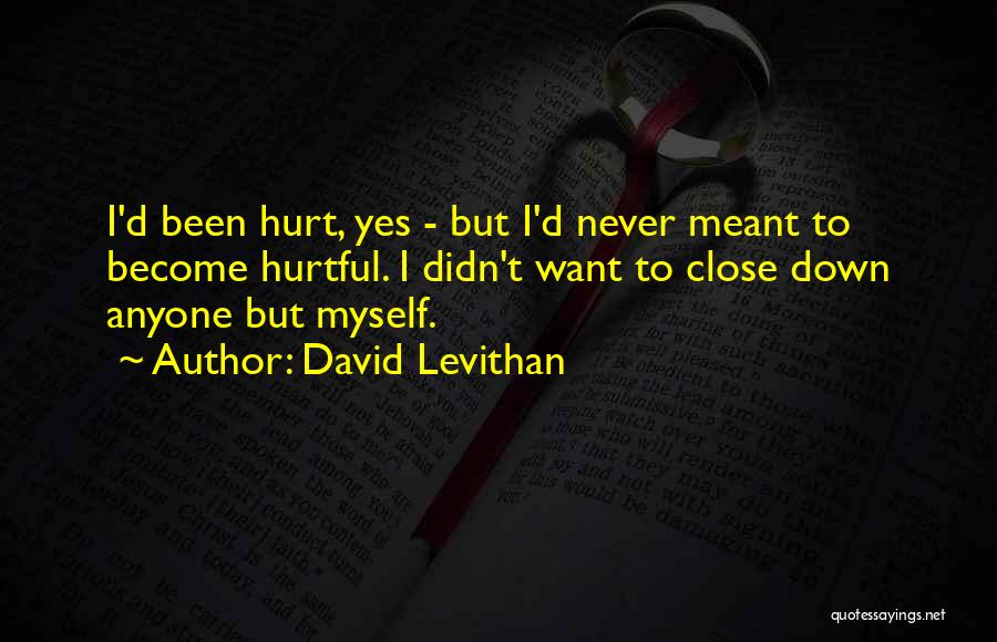 Never Meant To Hurt Quotes By David Levithan