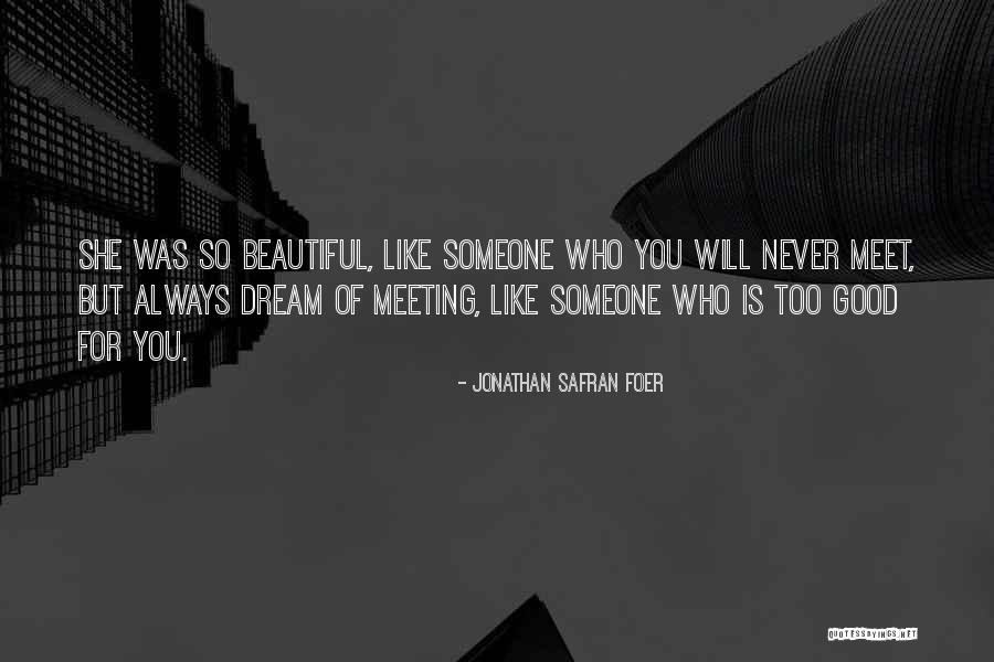 Never Meeting Someone Quotes By Jonathan Safran Foer Never Meeting Someone Quotes By Jonathan Safran Foer