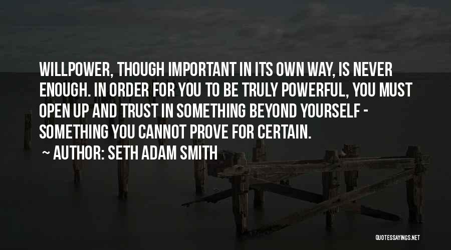 Never Prove Yourself Quotes By Seth Adam Smith