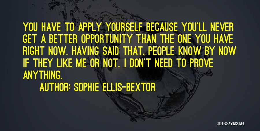 Never Prove Yourself Quotes By Sophie Ellis-Bextor