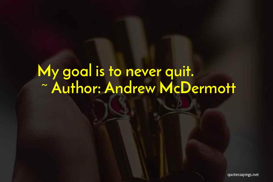 Never Quitting Quotes By Andrew McDermott
