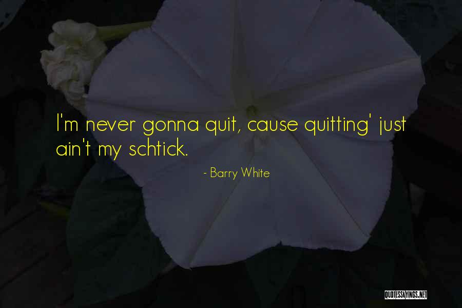 Never Quitting Quotes By Barry White