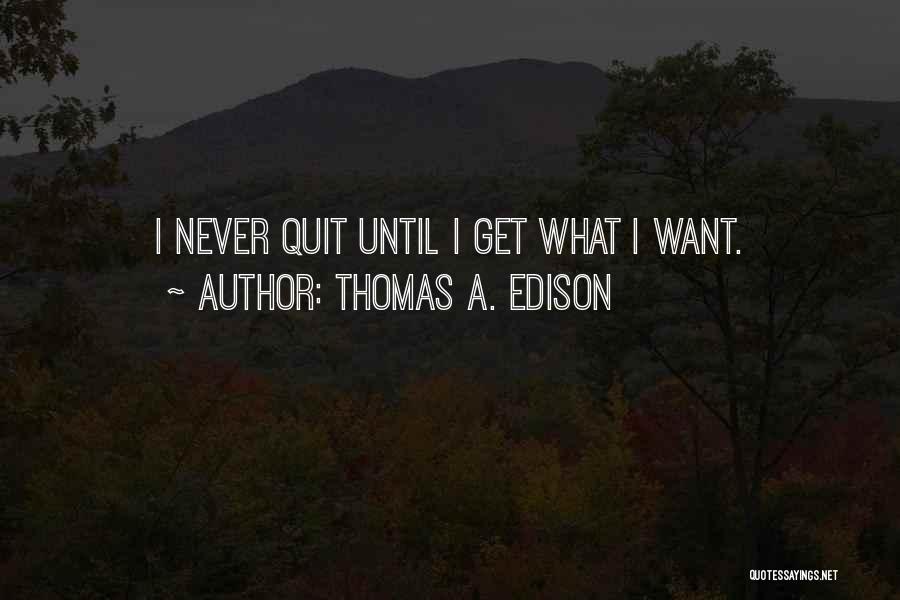 Never Quitting Quotes By Thomas A. Edison