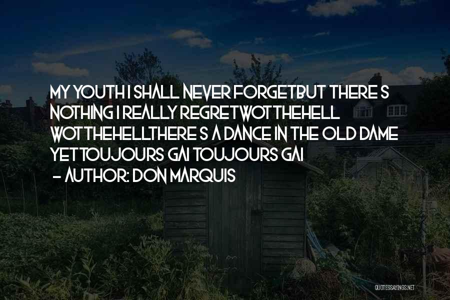 Never Regret Quotes By Don Marquis