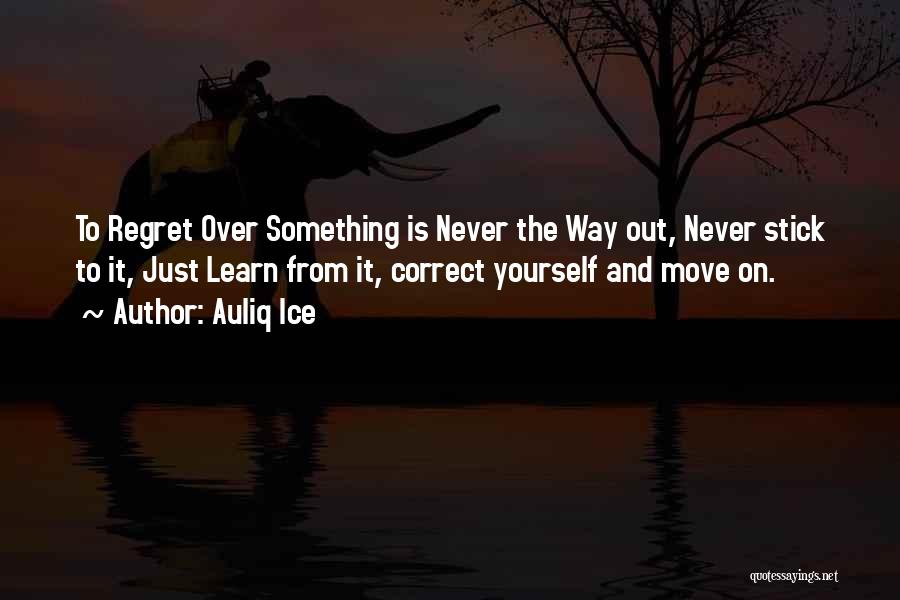 Never Regret Something Quotes By Auliq Ice
