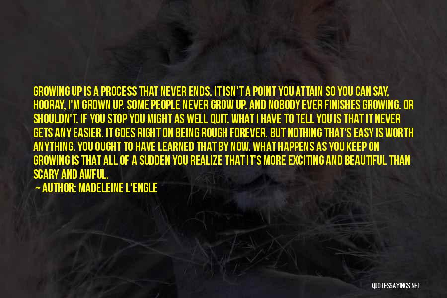 Never Say Quit Quotes By Madeleine L'Engle