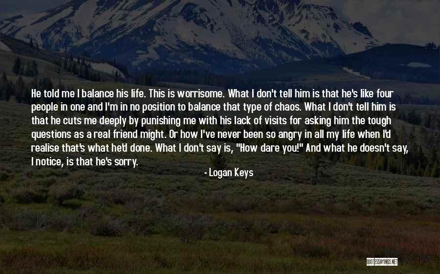 Never Say Sorry Quotes By Logan Keys