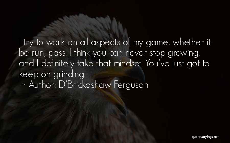 Never Stop Grinding Quotes By D'Brickashaw Ferguson