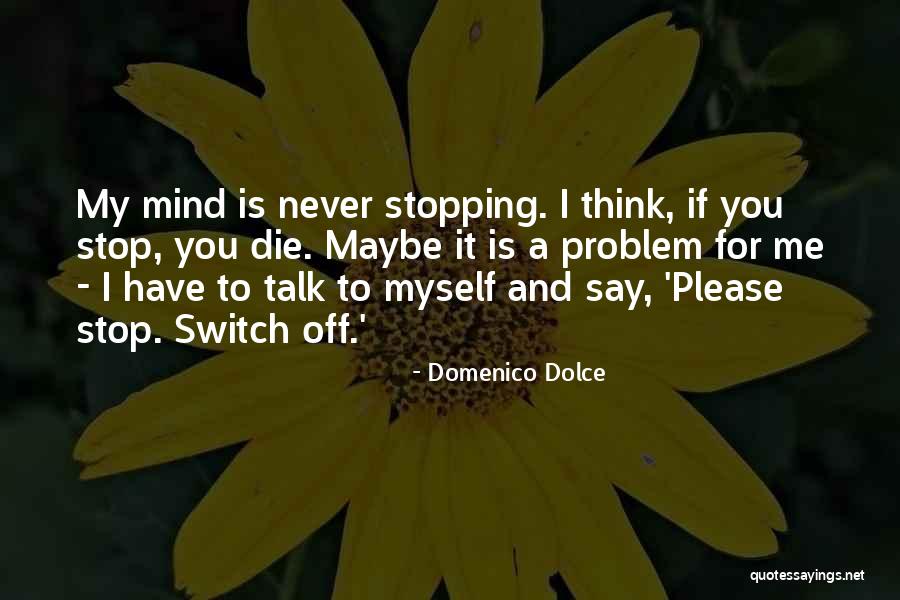 Never Stopping Quotes By Domenico Dolce