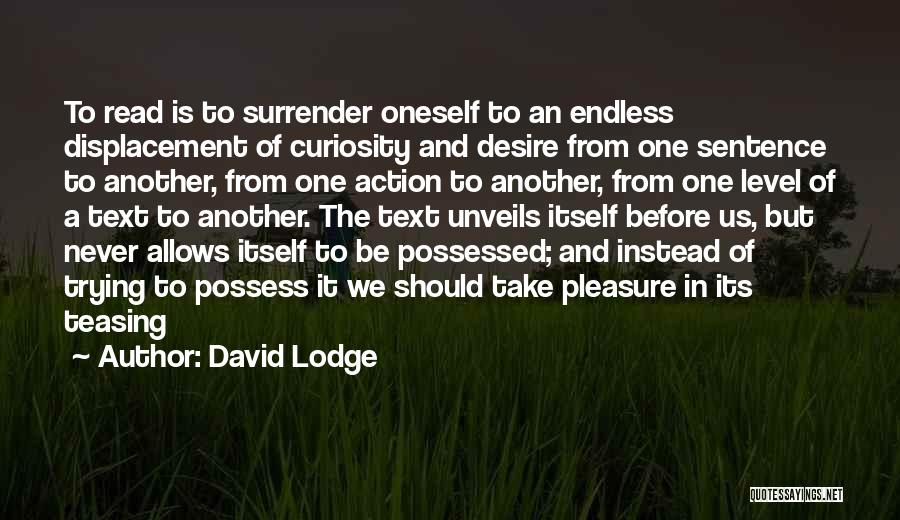 Never Surrender Quotes By David Lodge