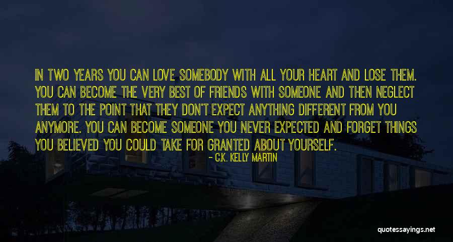 Never Take Someone Granted Quotes By C.K. Kelly Martin Never Take Someone Granted Quotes By C.K. Kelly Martin