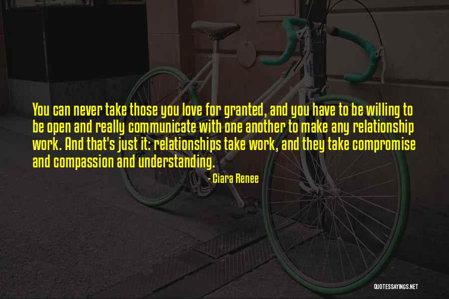 Never Take Someone Granted Quotes By Ciara Renee Never Take Someone Granted Quotes By Ciara Renee