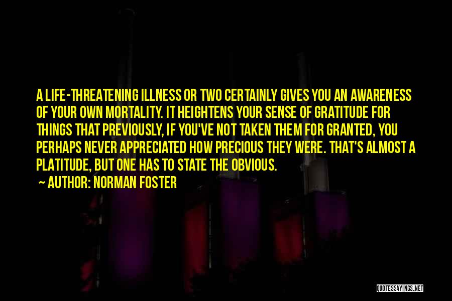 Never Taken For Granted Quotes By Norman Foster