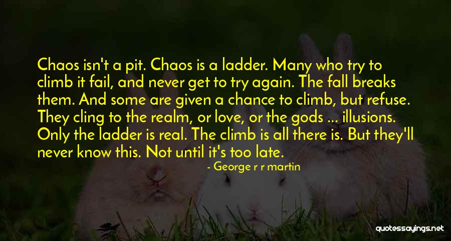 Never Too Late To Fall In Love Quotes By George R R Martin