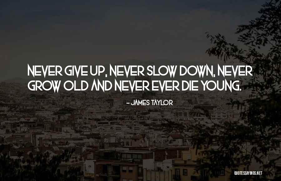 Never Too Young To Die Quotes By James Taylor