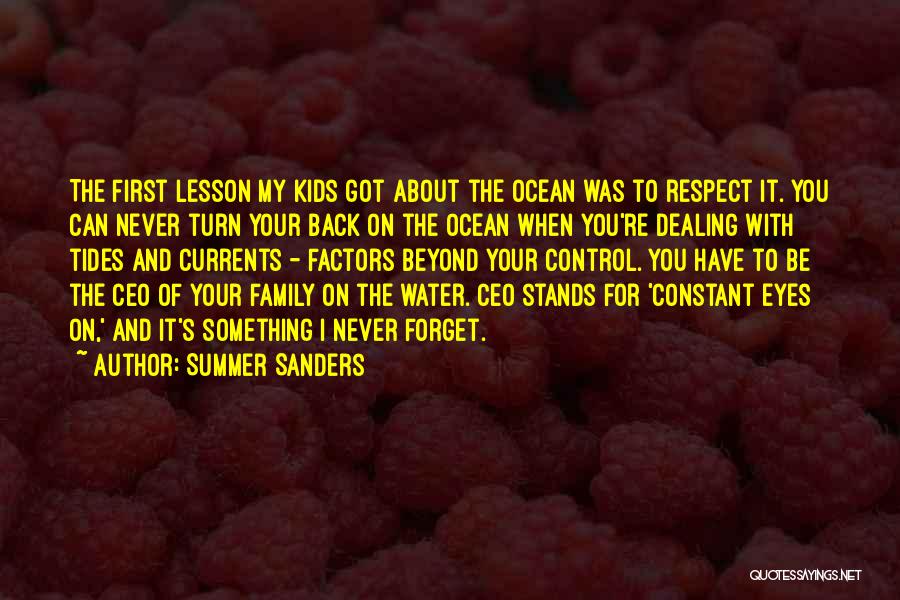Never Turn Your Back On Family Quotes By Summer Sanders