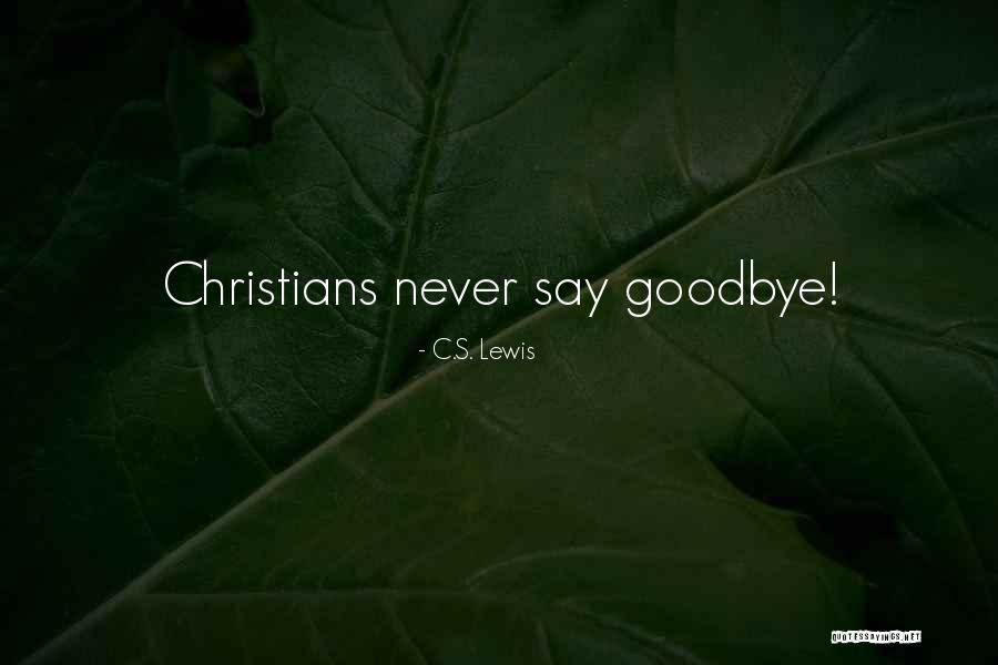 Never Want To Say Goodbye Quotes By C.S. Lewis Never Want To Say Goodbye Quotes By C.S. Lewis