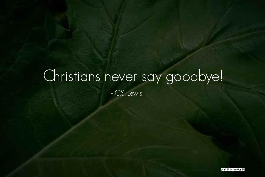 Never Want To Say Goodbye Quotes By C.S. Lewis