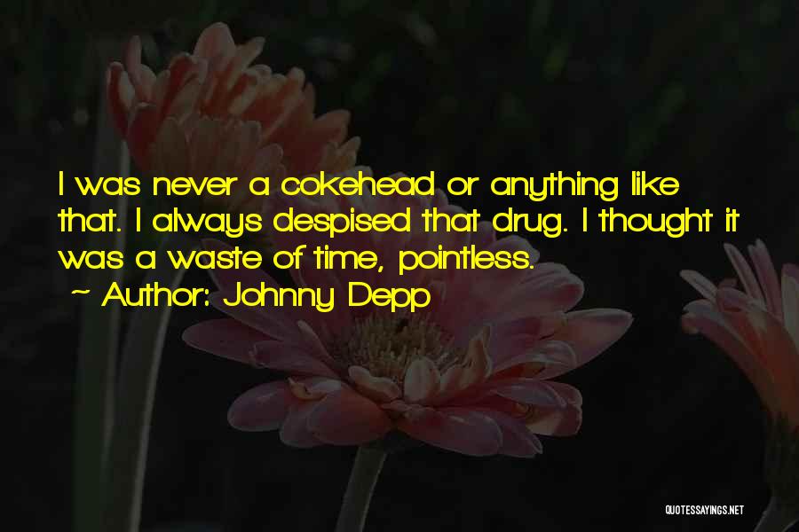 Never Waste Time Quotes By Johnny Depp