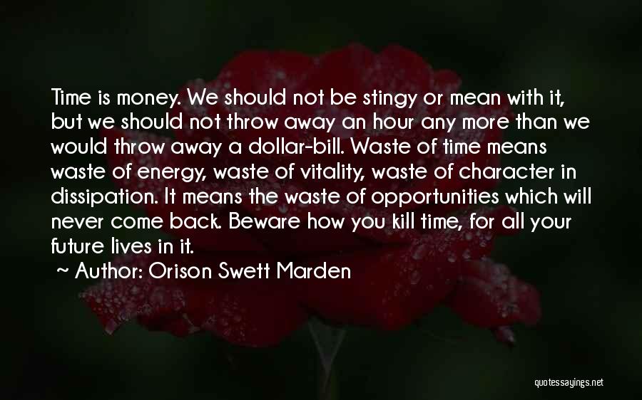 Never Waste Your Time On Someone Quotes By Orison Swett Marden