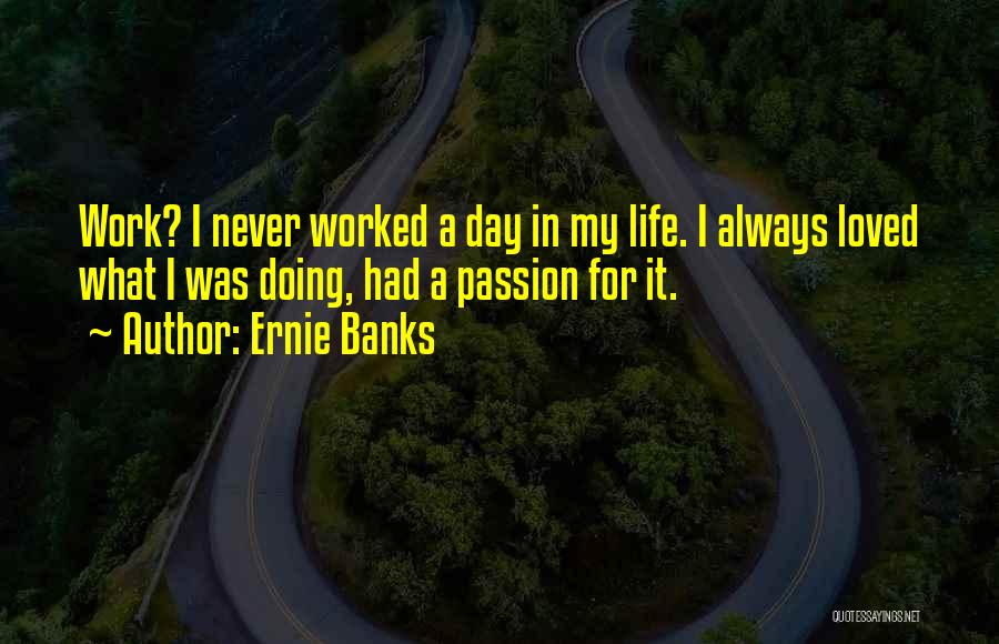 Never Worked A Day In Your Life Quotes By Ernie Banks