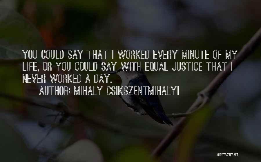 Never Worked A Day In Your Life Quotes By Mihaly Csikszentmihalyi