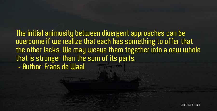 New Approaches Quotes By Frans De Waal