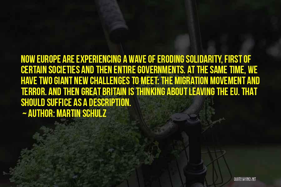 New Challenges Quotes By Martin Schulz