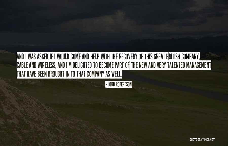 New Company Quotes By Lord Robertson New Company Quotes By Lord Robertson