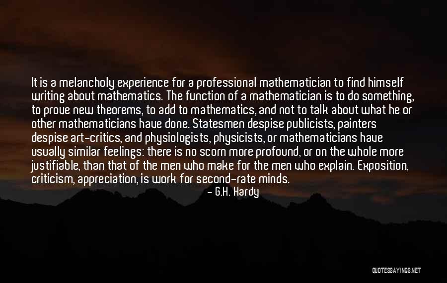 New Feelings Quotes By G.H. Hardy New Feelings Quotes By G.H. Hardy