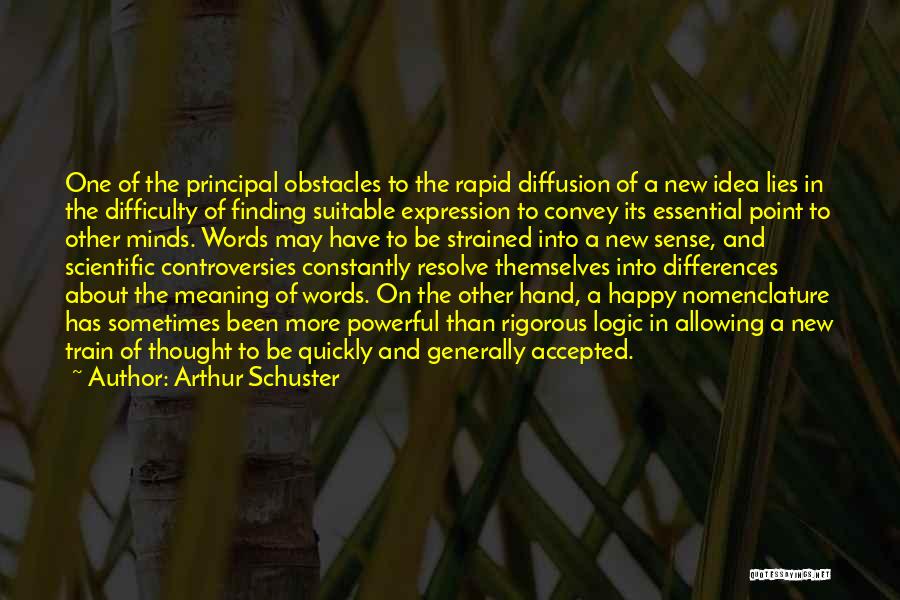 New Idea Quotes By Arthur Schuster