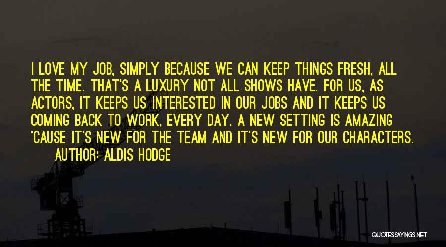 New Job Work Quotes By Aldis Hodge