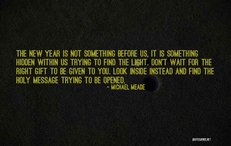 New Year And Light Quotes By Michael Meade