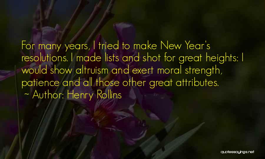 New Year And Resolutions Quotes By Henry Rollins