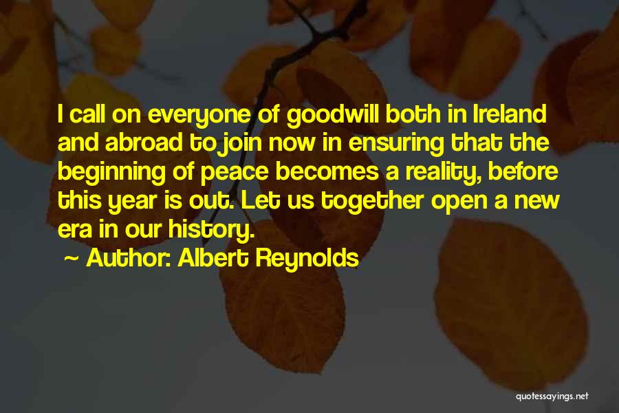 New Year Beginning Quotes By Albert Reynolds