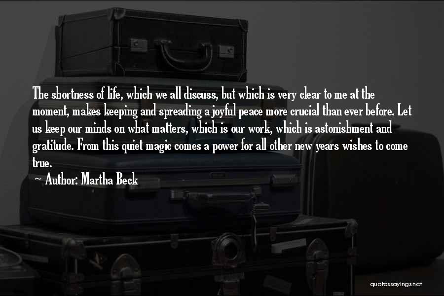 New Year Comes Quotes By Martha Beck