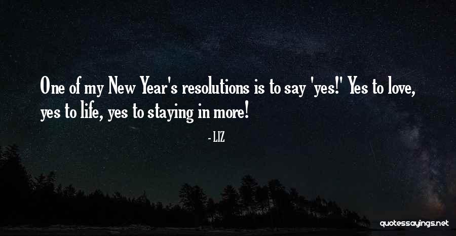 New Years Resolution Quotes By LIZ