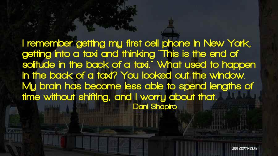 New York Taxi Quotes By Dani Shapiro New York Taxi Quotes By Dani Shapiro