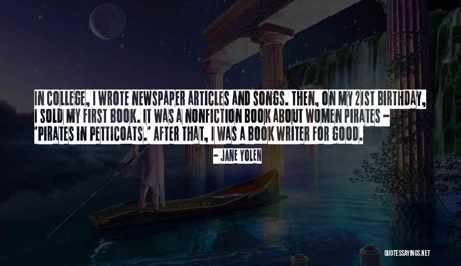 Newspaper Articles In Quotes By Jane Yolen Newspaper Articles In Quotes By Jane Yolen