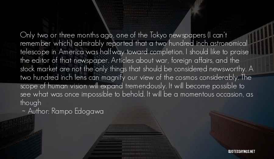 Newspapers Importance Quotes By Rampo Edogawa