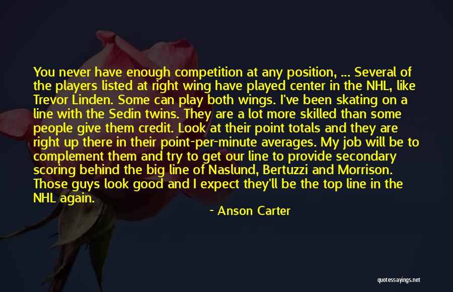 Nhl Player Quotes By Anson Carter Nhl Player Quotes By Anson Carter