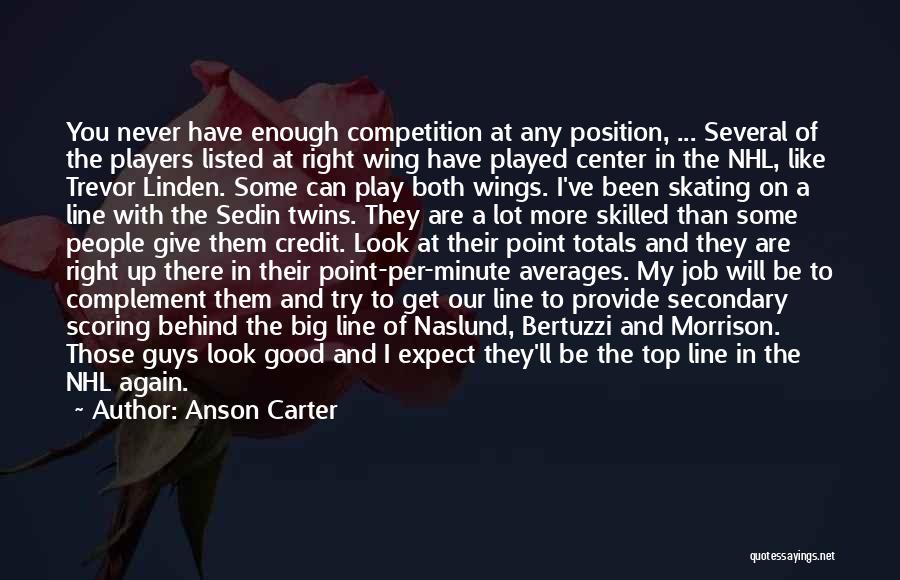 Nhl Players Quotes By Anson Carter