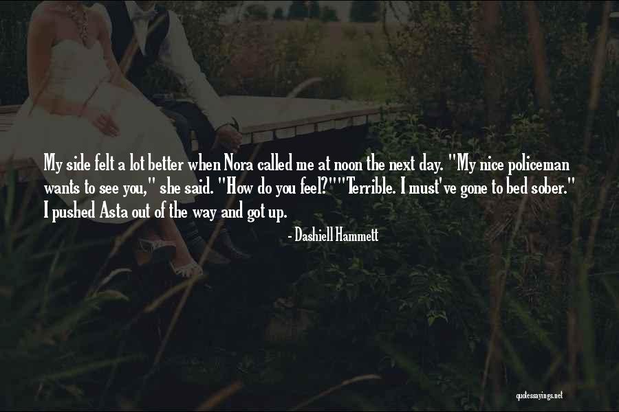 Nice Feel Better Quotes By Dashiell Hammett Nice Feel Better Quotes By Dashiell Hammett