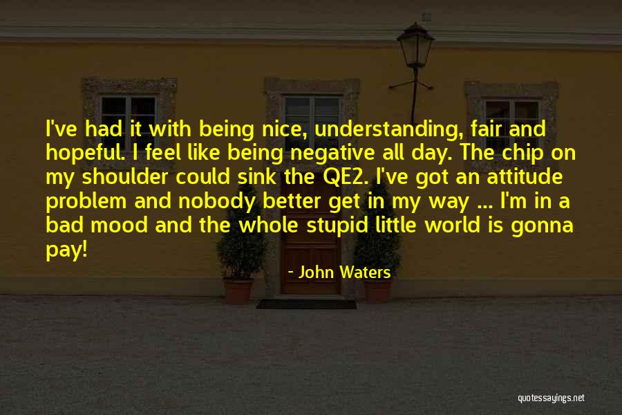 Nice Feel Better Quotes By John Waters Nice Feel Better Quotes By John Waters