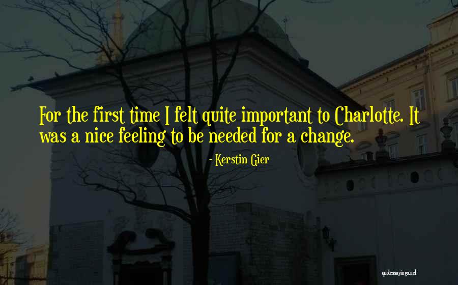 Nice Feeling Quotes By Kerstin Gier Nice Feeling Quotes By Kerstin Gier